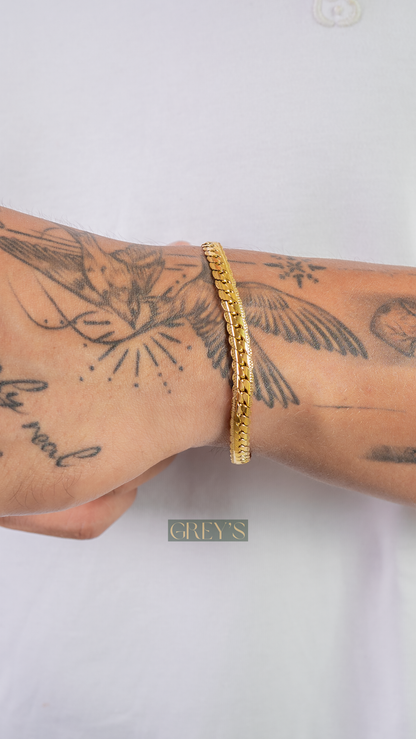Pulsera Grey's Grabada 6mm 20cm